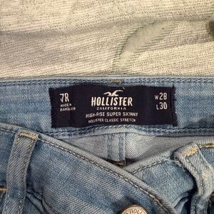 Hollister Blue High-Rise Super Skinny Jeans